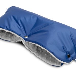 Minky pushchair hand muff – blue