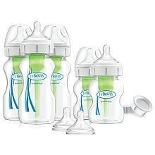 WB09600 Wide-Neck Options+ Newborn Feeding Set (2x150 ml & 3x270 ml bottles, 2x L2 nipples, 2 storage caps, 3 cleaning brushes)