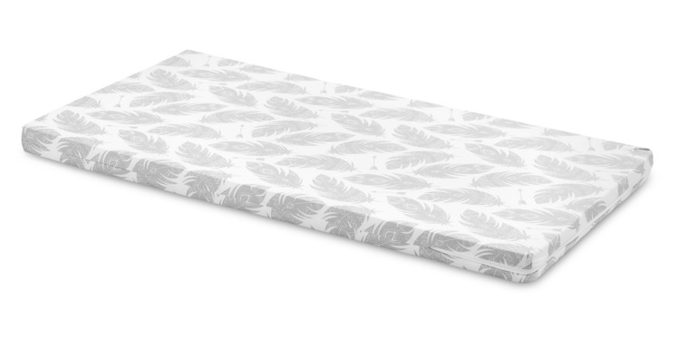 Cot Insert – grey feathers