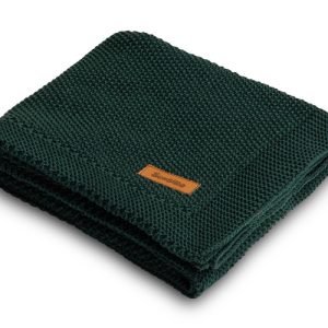 Knitted Blanket – dark green