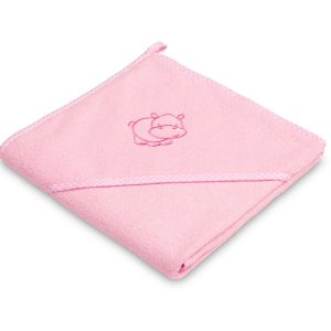 Hippo soft bath towel – pink