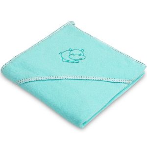 Hippo soft bath towel – turquoise