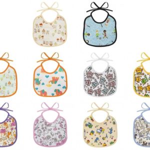 A1640 Tie bib with, waterproof layer (20 x 14 cm)