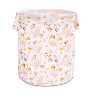 BASKET FOR TOYS - BIRDS CORAL