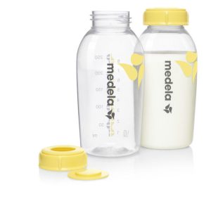 0075 Medela Breastmilk Bottles, Pack of 2, 250 ml, Clear